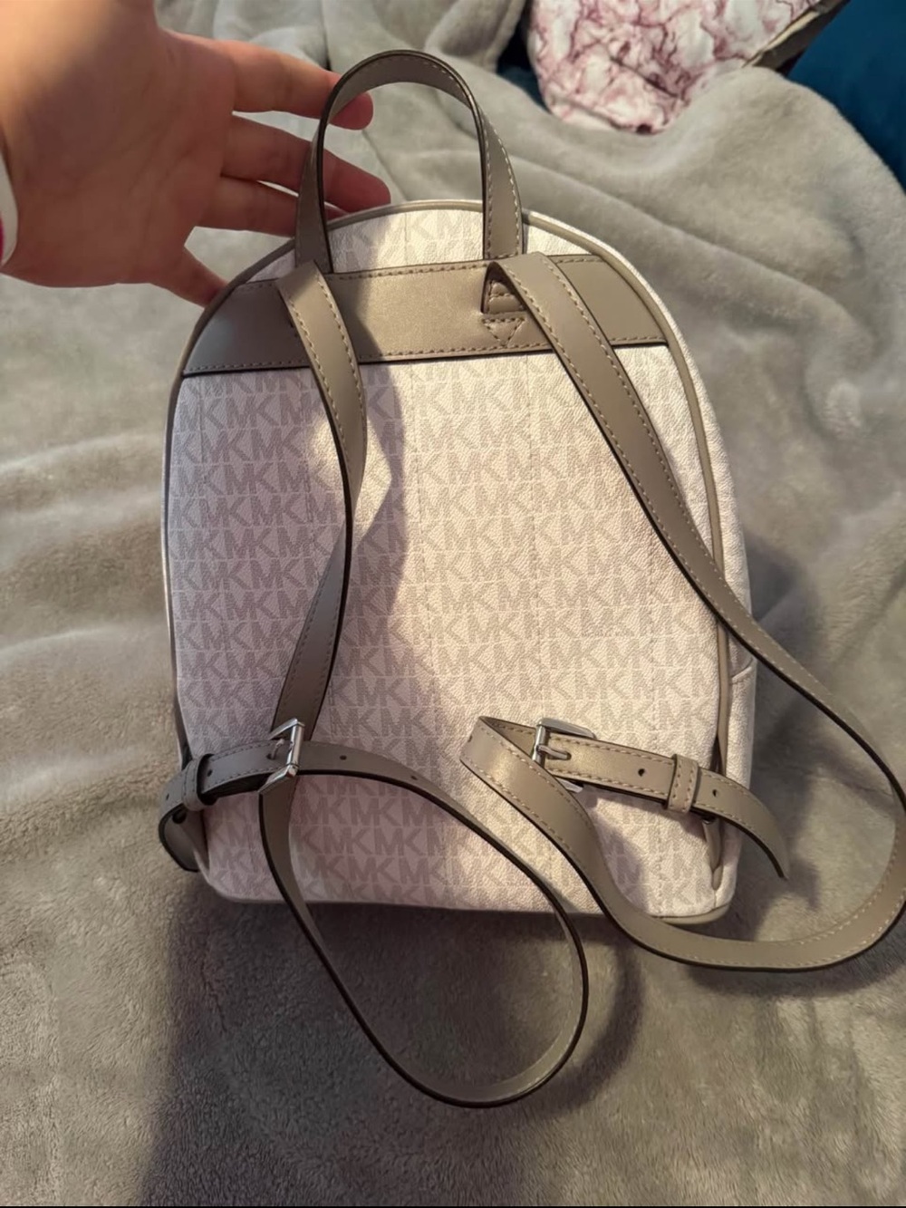 Michael Kors Taupe Logo Mini Backpack - Picture 2 of 4
